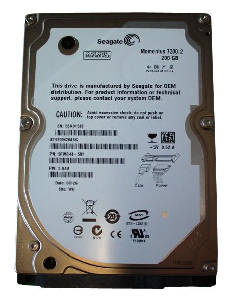 ST9200420ASG Seagate Momentus 7200.2 200GB 7200RPM SATA 3Gbps 16MB Cache 2.5-inch Internal Hard Drive
