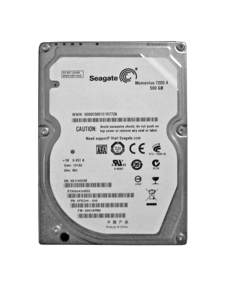 ST9500420ASR Seagate Momentus 7200.4 500GB 7200RPM SATA 3Gbps 16MB Cache 2.5-inch Internal Hard Drive