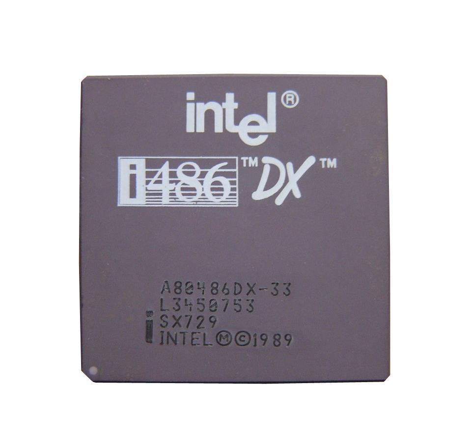 SX7292 Intel CPU Processor Gold i486 Dx A80486dx-33 Sx729