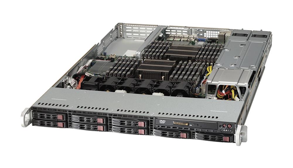 SYS-1027R-WRFT+ Supermicro SuperServer 1027R-WRFT+ Barebone System - 1U Rack-mountable - Intel C606 Chipset - Socket R LGA-2011 - 2 x Processor Support - Black (Refurbished)