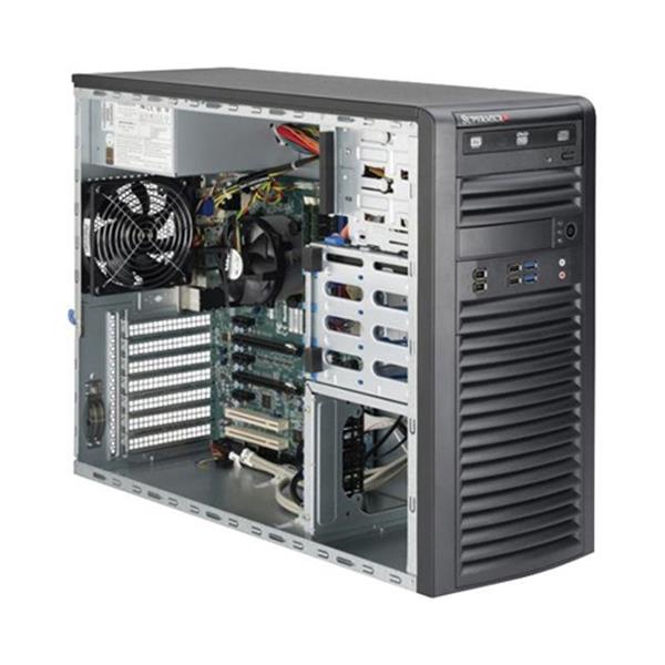 SYS-5037A-T Supermicro SuperServer 5037A-T Barebone System Mid-tower - Intel P67 Express Chipset - Socket H2 LGA-1155 - 1 x Processor Support - Black