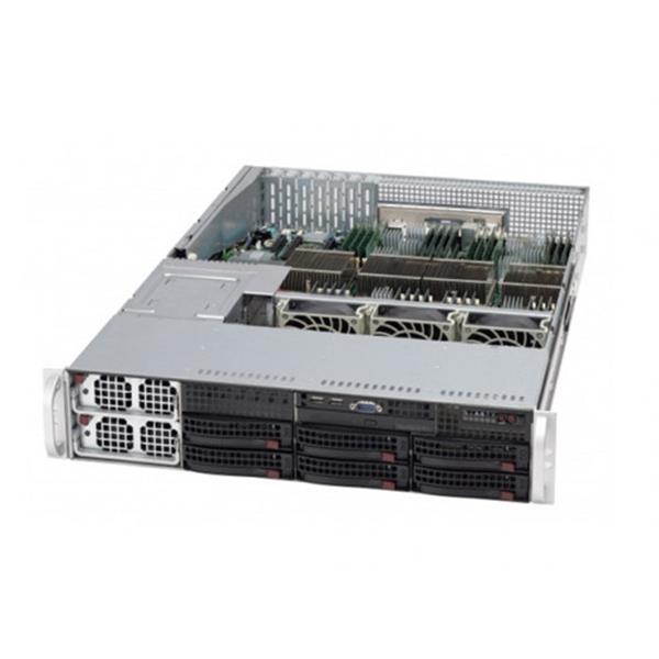 SYS-8026B-6RF Supermicro SuperServer 8026B-6RF Barebone System - 2U Rack-mountable - Intel 7500 Chipset - Socket LGA-1567 - 4 x Processor Support - Black