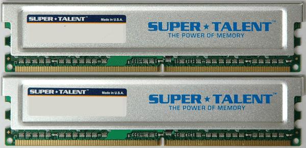 T8UX4GC5 Super Talent 4GB Kit (2 X 2GB) PC2-6400 DDR2-800MHz non-ECC Unbuffered CL5 240-Pin DIMM Dual Rank Memory