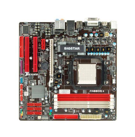 TA880GHD Biostar Socket AM3 AMD 880G/ SB850 Chipset AMD Phenom II X6/ AMD Phenom II X4/ AMD Phenom II X3/ AMD Athlon II X2/ Athlon II X4/ Athlon II X3/ Athlon II X2/ AMD Sempron Processors Support DDR3 4x DIMM 6x SATA 3.0Gb/s Micro-ATX Motherboard (Refurbished)