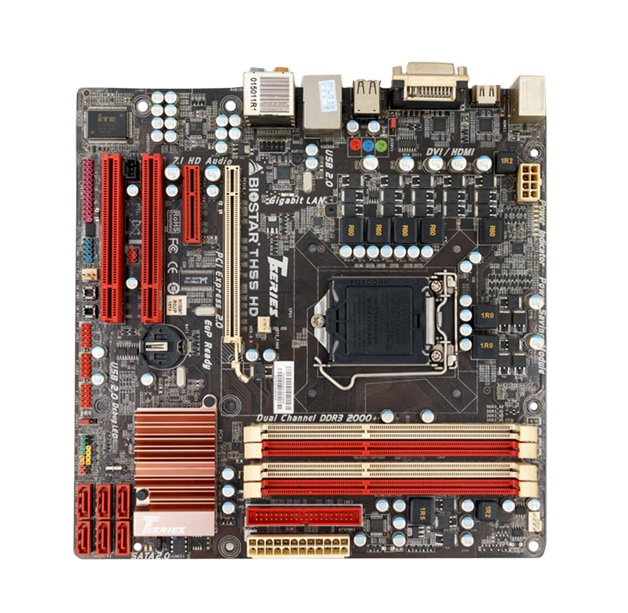 TH55HD Biostar TH55 HD Socket LGA1156 Intel H55 Chipset micro-ATX Motherboard (Refurbished)