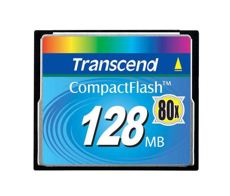 TS128MCF80 Transcend 128MB 80x CompactFlash (CF) Memory Card