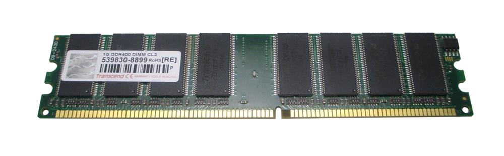 TS128MLD64V4J Transcend 1GB PC3200 DDR-400MHz non-ECC Unbuffered CL3 184-Pin DIMM Memory Module