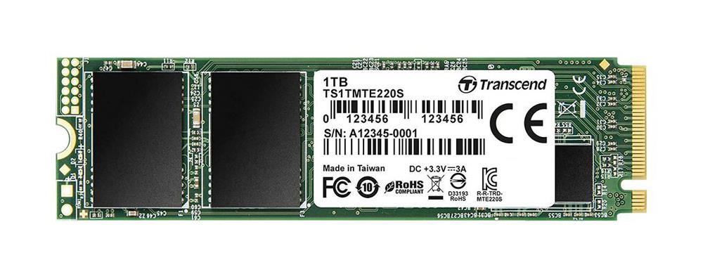 TS1TMTE220S Transcend 220S Series 1TB TLC PCI Express 3.0 x4 NVMe M.2 2280 Internal Solid State Drive (SSD)
