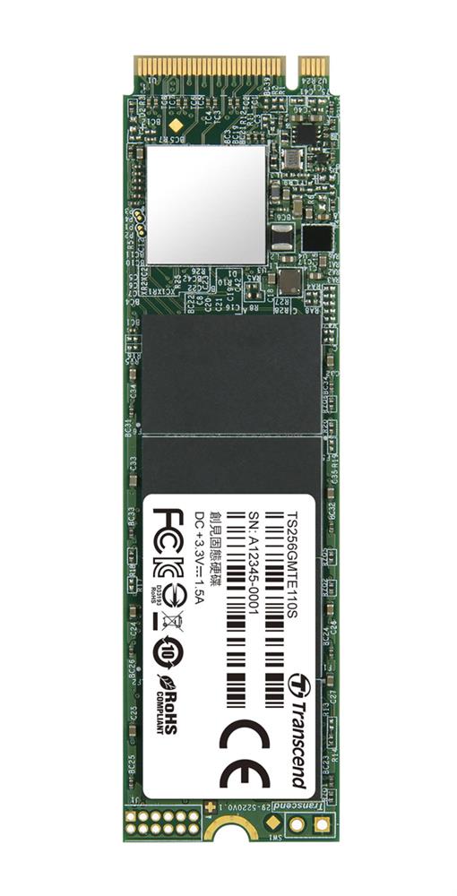 TS256GMTE110S Transcend 110S Series 256GB TLC PCI Express 3.0 x4 NVMe M.2 2280 Internal Solid State Drive (SSD)