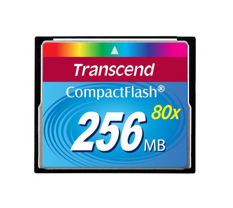 TS256MCF80-P Transcend 256MB PIO Fix Mode Type-I CompactFlash (CF) Memory Card