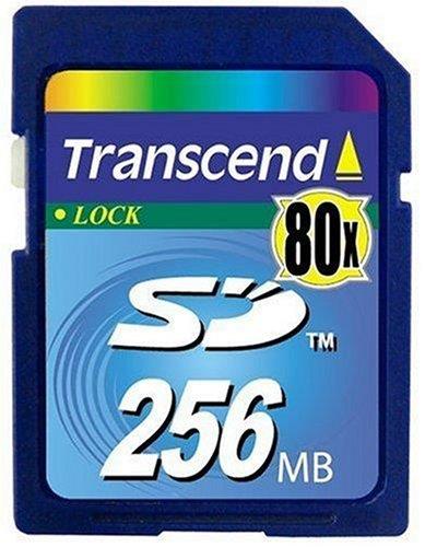 TS256MSD80 Transcend 256MB 80x Hi-Speed SD Flash Memory Card
