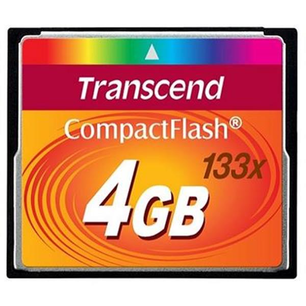 TS4GCF133 Transcend 4GB 133x CompactFlash (CF) Memory Card