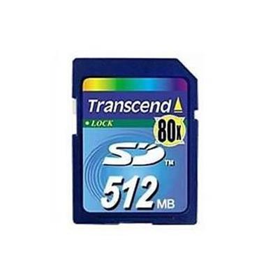 TS512MSD80 Transcend 512MB 80x Hi-Speed SD Flash Memory Card