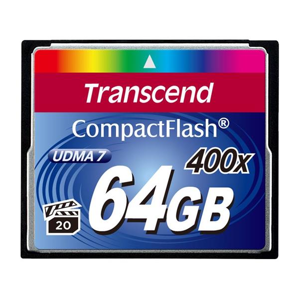 TS64GCF400-A1 Transcend 64GB 400x CompactFlash (CF) Memory Card