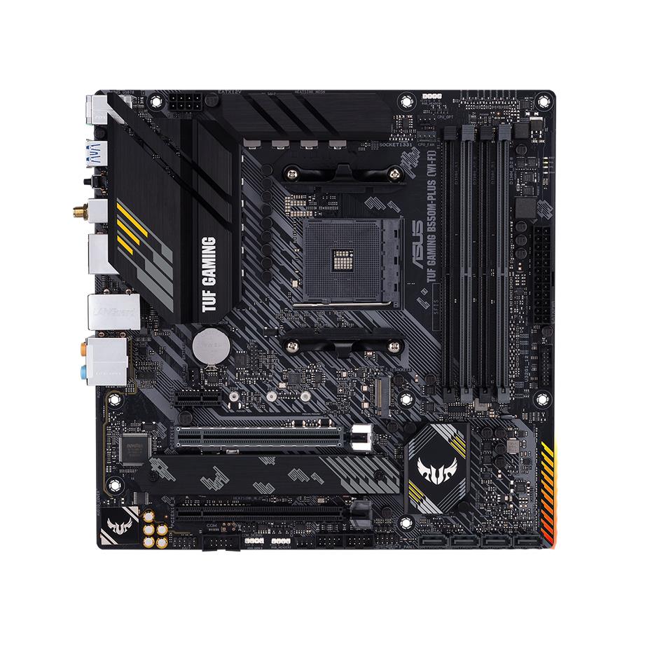 TUF GAMING B550M-PLUS ASUS Socket AM4 AMD B550 Chipset AMD Ryzen 5000/5000 G-Series/ 4000 G-Series/ 3000 Series Processors Support DDR4 4x DIMM 4x SATA 6.0Gb/s Micro-ATX Motherboard (Refurbished)