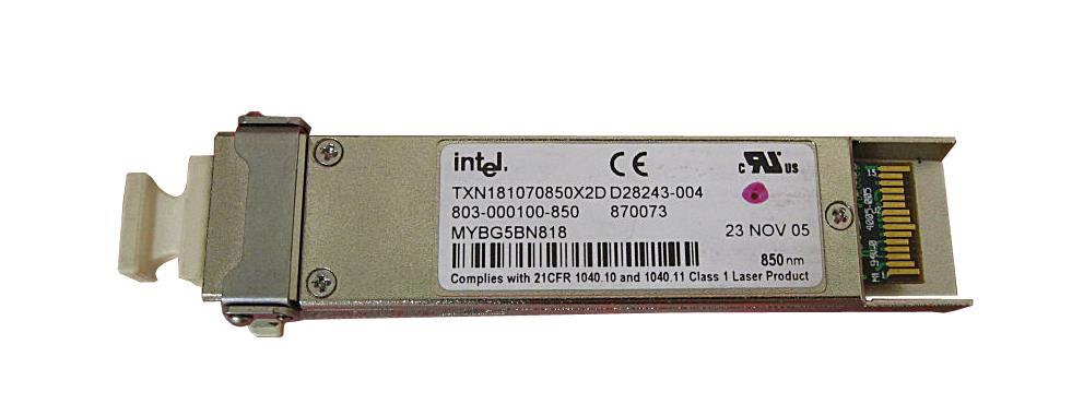 TXN181070850X2D Intel 10Gbps 10GBase-SR Multi-mode Fiber 300m 850nm Duplex LC Connector XFP Transceiver Module