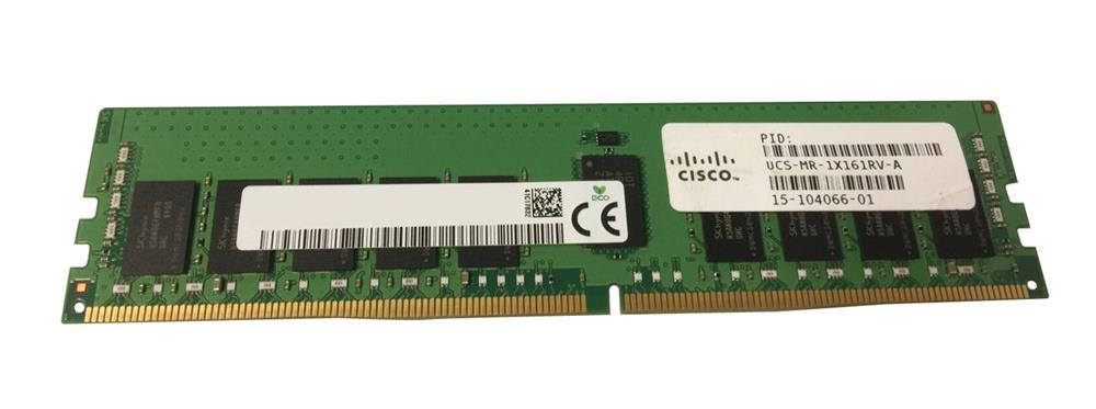 UCS-MR-1X161RV-A Cisco 16GB PC4-19200 DDR4-2400MHz Registered ECC CL17 288-Pin DIMM 1.2V Single Rank Memory Module