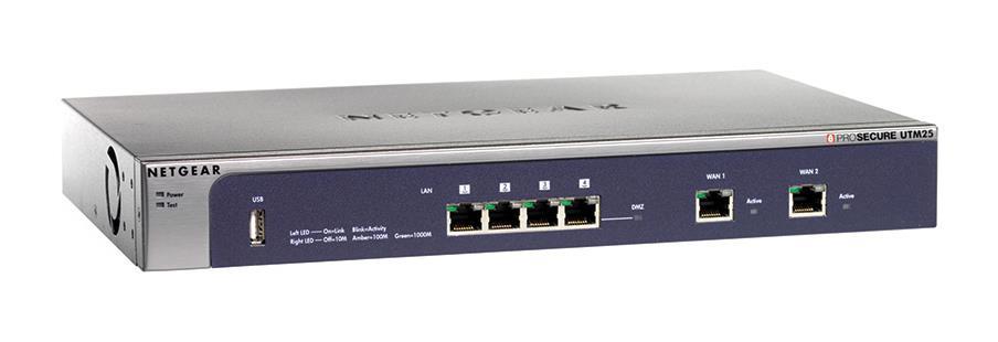 UTM25EW3-100NAS NetGear ProSecure Unified Threat Management Appliance 2 x 10/100/1000M WAN + 8 x 10/100/1000M LAN RJ-45 Ports (Refurbished)