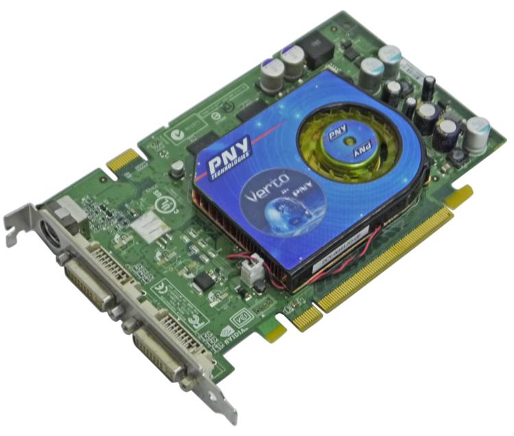 VCG7600GXPB PNY GeForce 7600GT 256MB 128-Bit GDDR3 PCI Express x16 Dual DVI/ HDTV/ S-Video Out/ SLI Supported Video Graphics Card