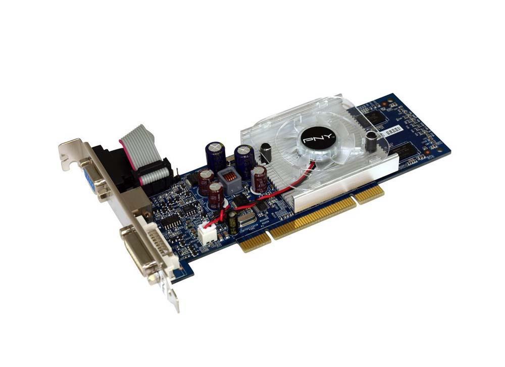 VCG84512SPEB-06 PNY GeForce 8400GS 512MB DDR2 64-Bit PCI DVI/ VGA/ S-Video/ HDTV Video Graphics Card