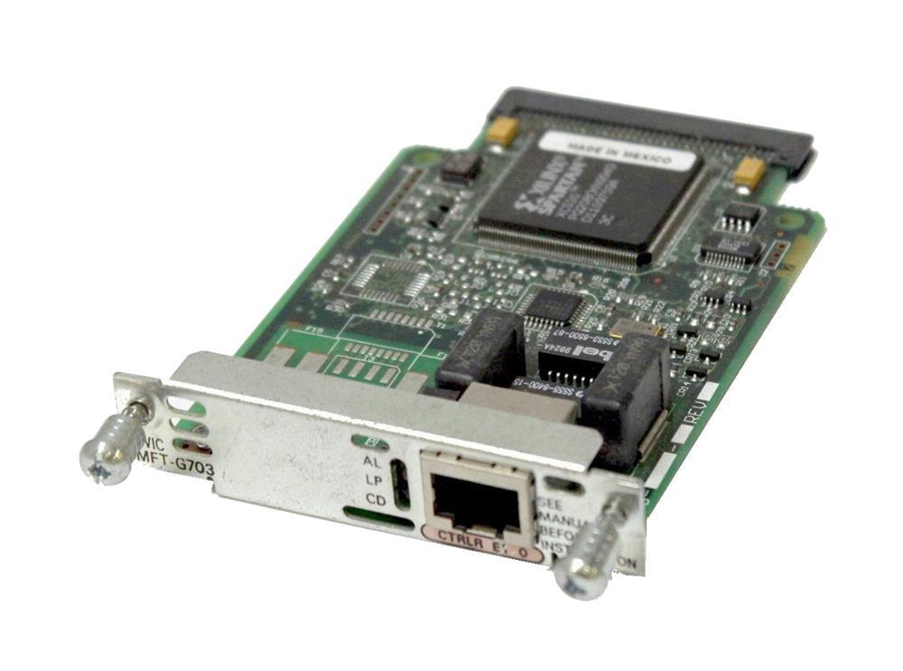 VWIC-1MFT-G703 Cisco 1-Port RJ-48 Multiflex Trunk E1 G.703 Voice/Wan Interface Card (Refurbished)