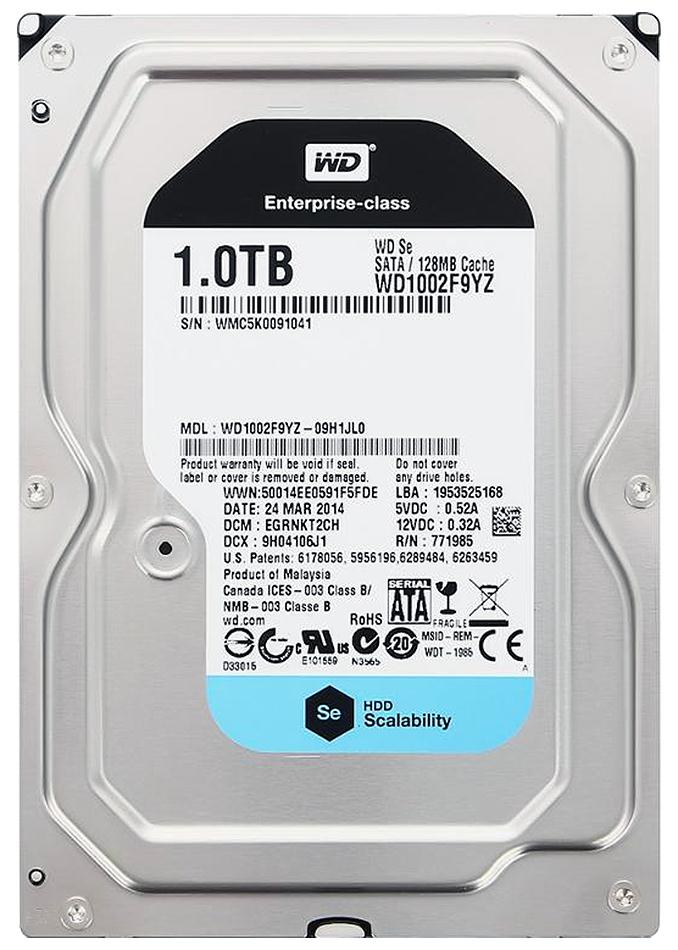 WD1002F9YZ-09H1JL0 Western Digital SE 1TB 7200RPM SATA 6Gbps 128MB Cache 3.5-inch Internal Hard Drive