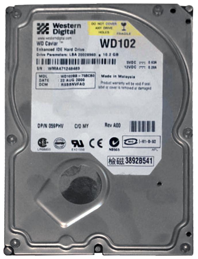 WD102BB Western Digital Caviar 10.2GB 7200RPM ATA-100 2MB Cache 3.5-inch Internal Hard Drive