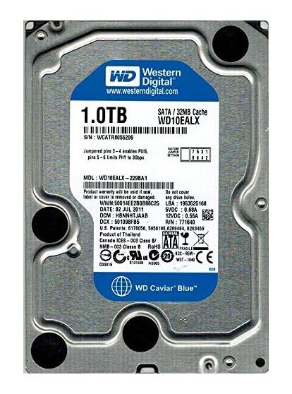 WD10EALX-229BA1 Western Digital Caviar Blue 1TB 7200RPM SATA 6Gbps 32MB Cache 3.5-inch Internal Hard Drive