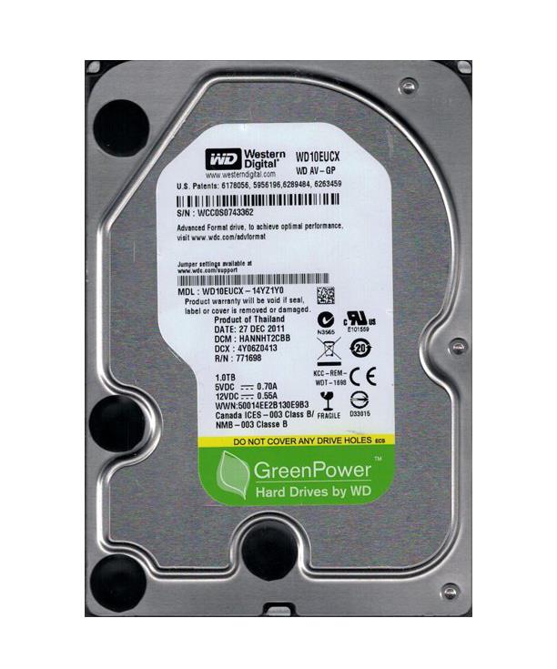 WD10EUCX-14YZ1Y0 Western Digital AV-GP 1TB 5400RPM SATA 6Gbps 16MB Cache 3.5-inch Internal Hard Drive