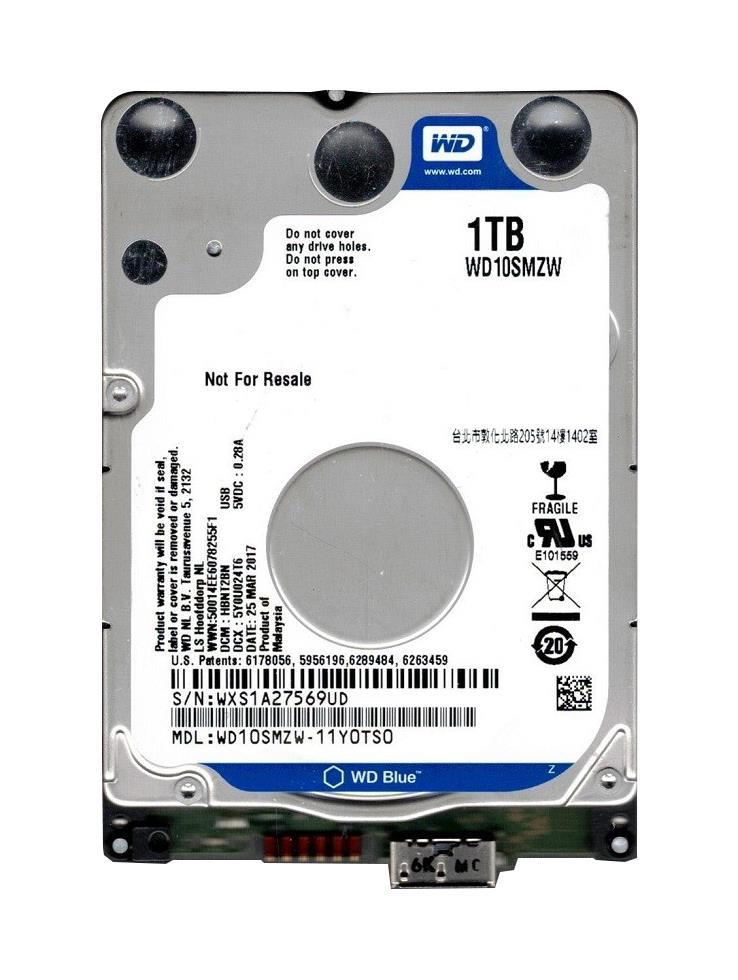 WD10SMZW Western Digital Blue 1TB 5400RPM USB 3.0 2.5-inch Internal Hard Drive