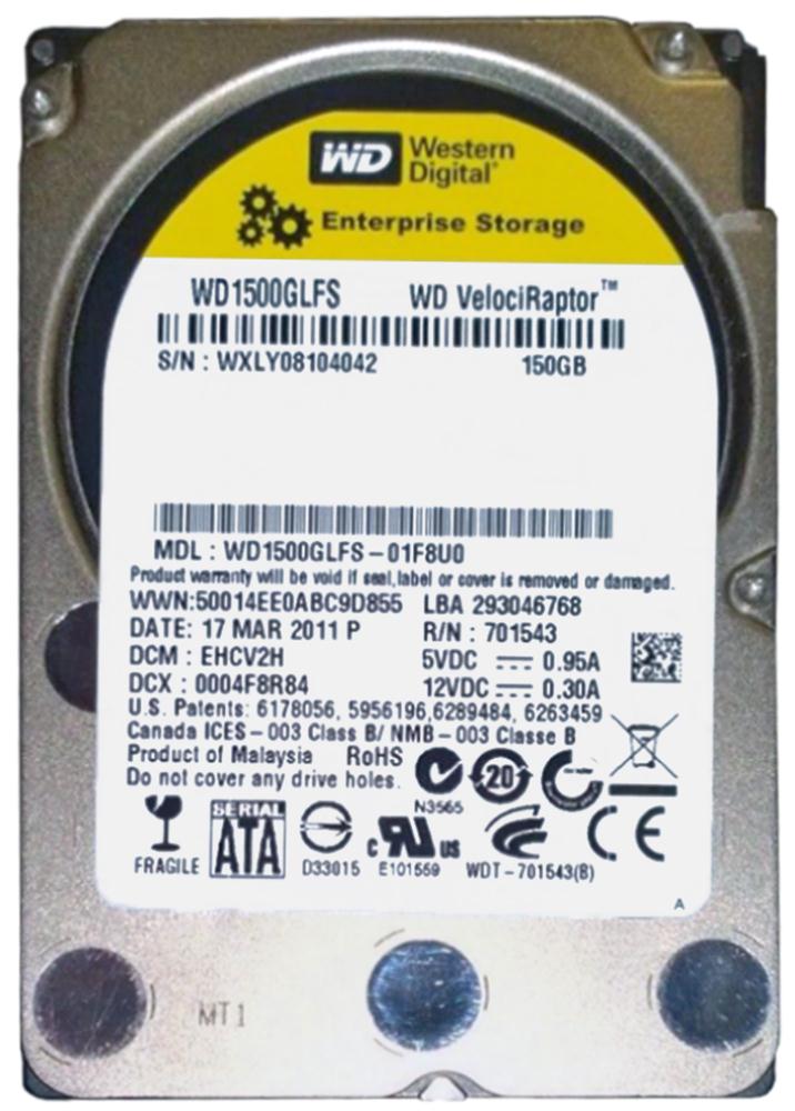 WD1500GLFS Western Digital VelociRaptor 150GB 10000RPM SATA 3Gbps 16MB Cache 3.5-inch Internal Hard Drive