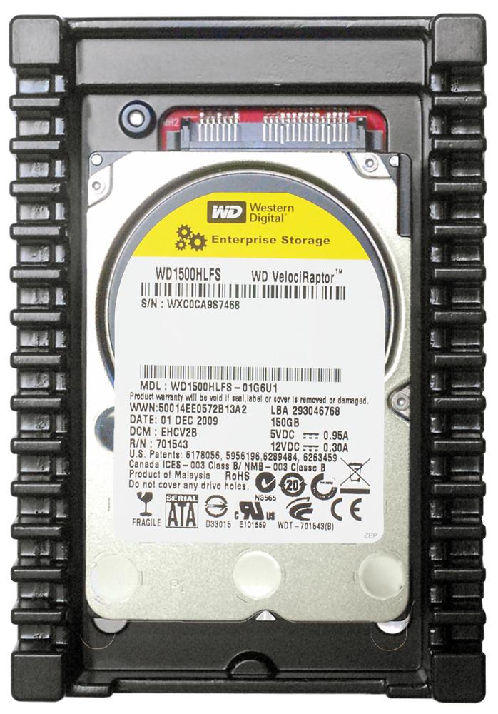 WD1500HLFS Western Digital VelociRaptor 150GB 10000RPM SATA 3Gbps 16MB Cache 3.5-inch Internal Hard Drive
