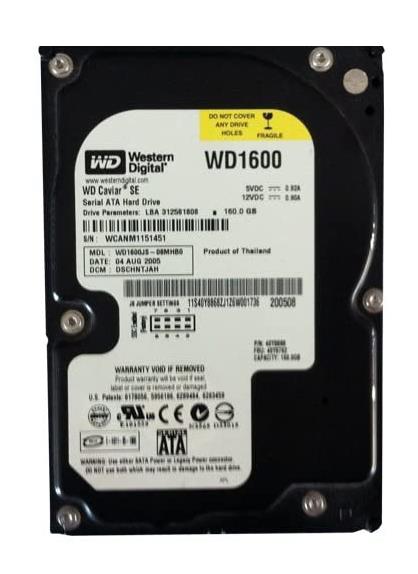 WD1600JS-08MH80 Western Digital Caviar Blue 160GB 7200RPM SATA 3Gbps 8MB Cache 3.5-inch Internal Hard Drive