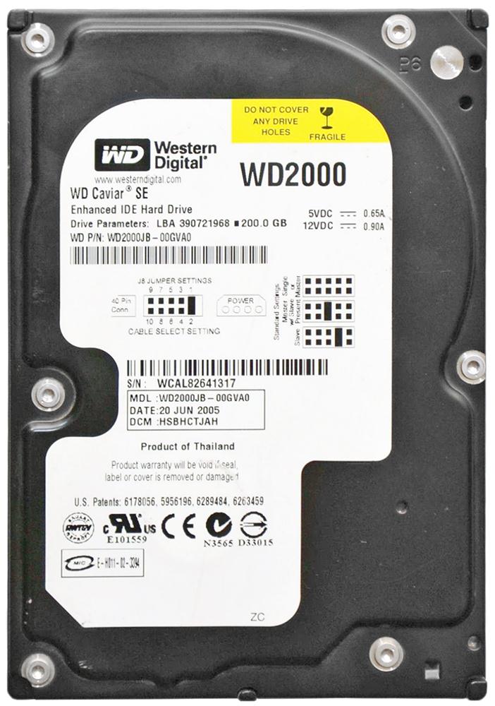 WD2000JB Western Digital Caviar 200GB 7200RPM ATA-100 8MB Cache 3.5-inch Internal Hard Drive