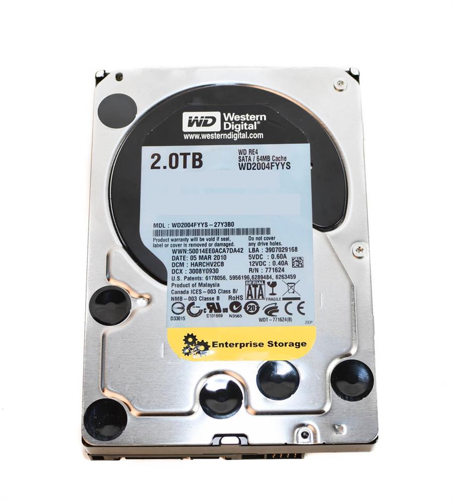 WD2004FYYS Western Digital RE4 2TB 7200RPM SATA 3Gbps 64MB Cache 3.5-inch Internal Hard Drive