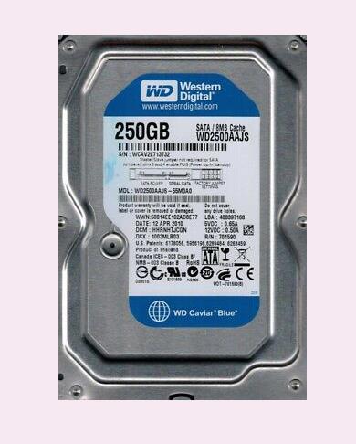 WD2500AAJS-55MOAO Western Digital Caviar Blue 250GB 7200RPM SATA 3Gbps 8MB Cache 3.5-inch Internal Hard Drive