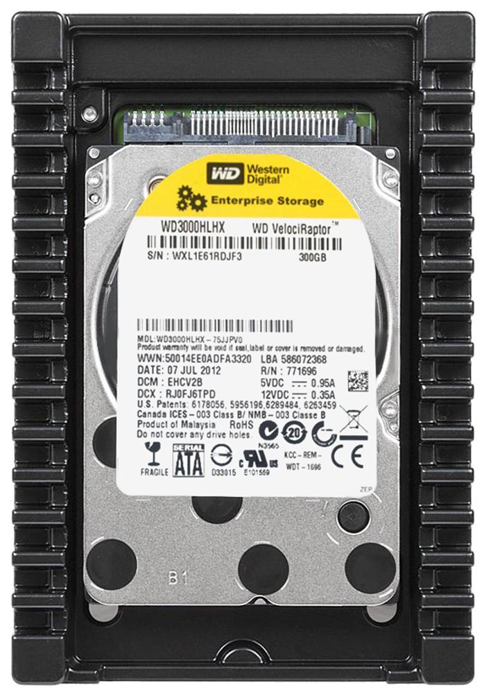 Western Digital 300 GB VelociRaptor SATA 3 Gb/s 10,000 RPM 16 MB Cache Bulk/OEM Enterprise Hard Drive - WD3000HLFS WESTERN DIGITAL VELOCIRAPTOR 300GB 10K 2.5\" 16MB SATA HDD - WD3000BLFS