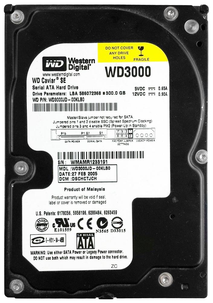 WD3000JD Western Digital Caviar SE 300GB 7200RPM SATA 1.5Gbps 8MB Cache 3.5-inch Internal Hard Drive