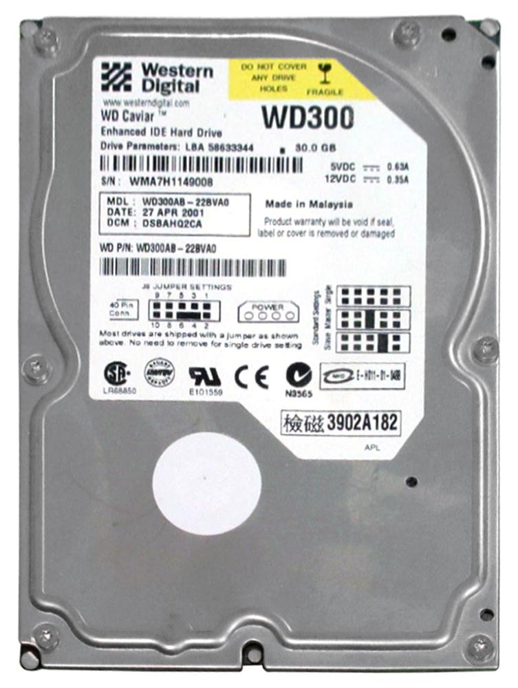 WD300AB Western Digital Caviar 30GB 5400RPM ATA-100 2MB Cache 3.5-inch Internal Hard Drive
