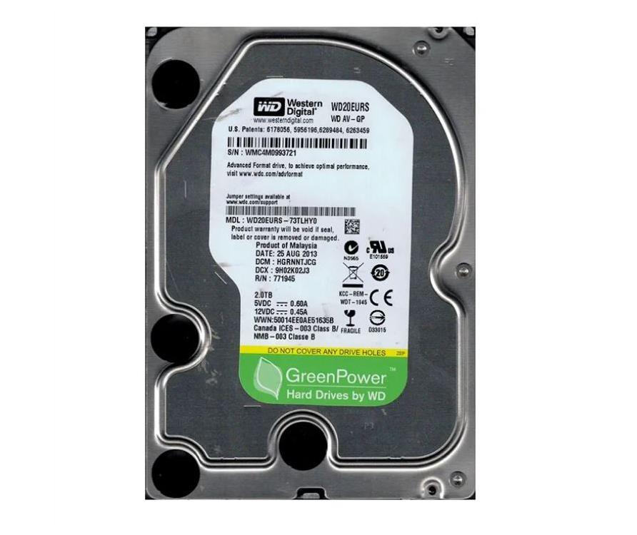 WD30EURS-73TLHYO Western Digital AV-GP 3TB 5400RPM SATA 3Gbps 64MB Cache 3.5-inch Internal Hard Drive