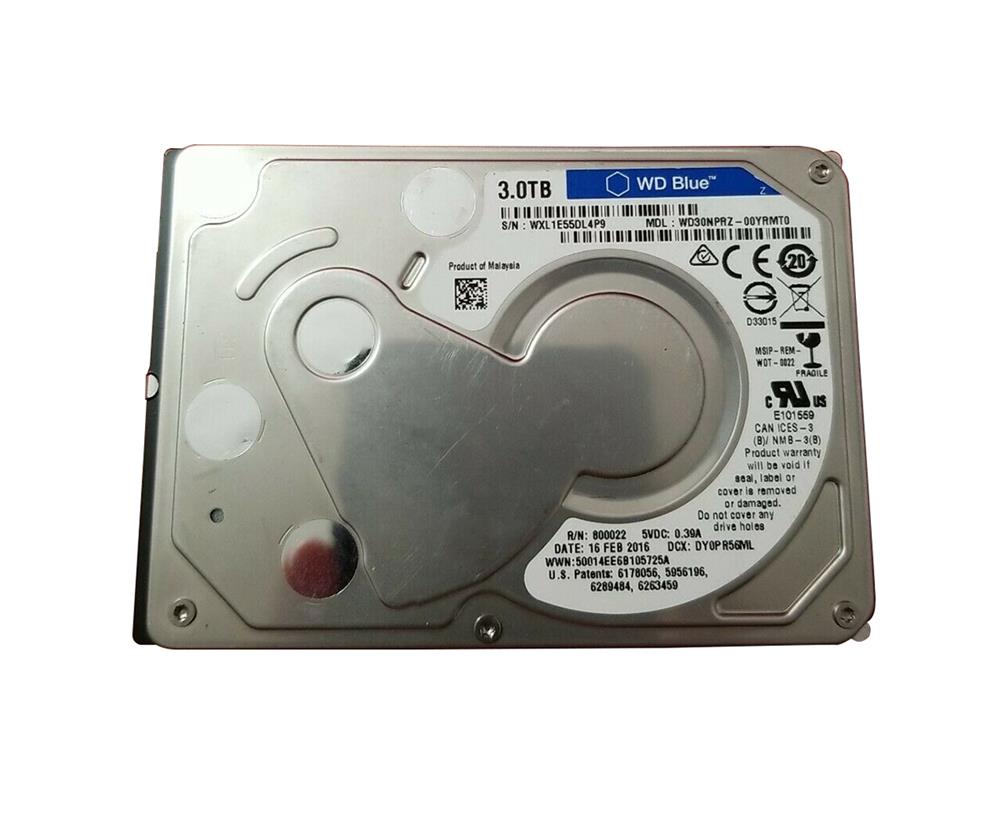 WD30NPRZ-00YRMT0 Western Digital Blue 3TB 5400RPM SATA 6Gbps 64MB Cache 2.5-inch Internal Hard Drive