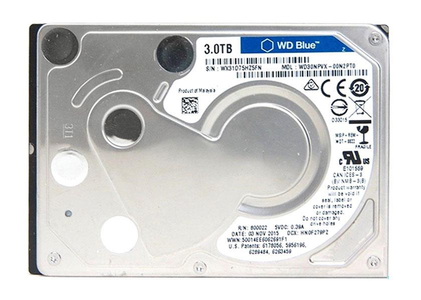 WD30NPVX-00N2PT0 Western Digital Blue 3TB 5400RPM SATA 6Gbps 2.5-inch Internal Hard Drive
