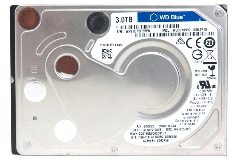 WD30NPVX Western Digital Blue 3TB 5400RPM SATA 6Gbps 2.5-inch Internal Hard Drive