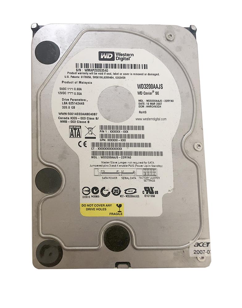 Western Digital 6台セット 320GB SATA 2.5インチ ハードディスク HDD WD3200BEKX 送料無料 : Western Digital 320GB WD Black Performance Mobile Hard