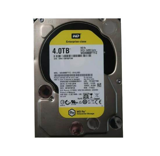 WD4000FYYZ-01UL1B3 Western Digital RE 4TB 7200RPM SATA 6Gbps 64MB Cache 3.5-inch Internal Hard Drive