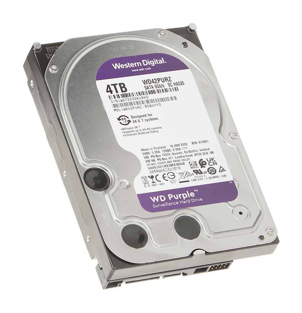 WD42PURZ-20PK Western Digital Purple 4TB 5400RPM SATA 6Gbps 256MB Cache (512e) 3.5-inch Internal Hard Drive (20-Pack)