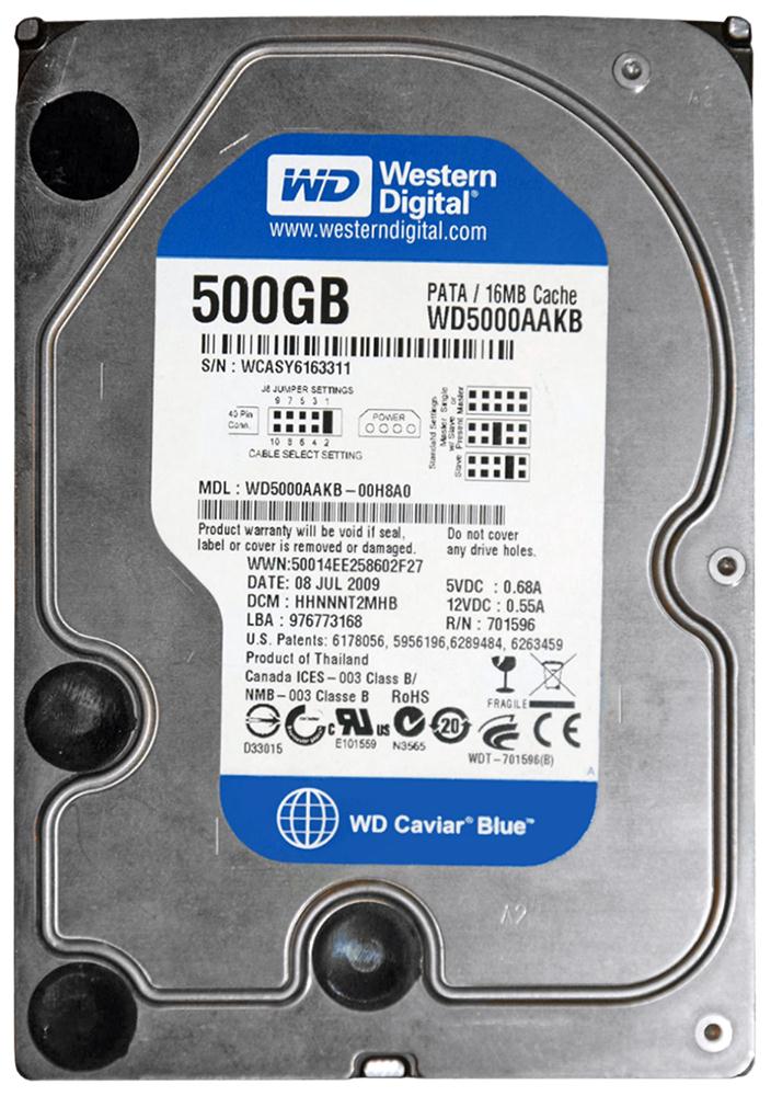 WD5000AAKB Western Digital Caviar SE16 500GB 7200RPM ATA-100 16MB Cache 3.5-inch Internal Hard Drive