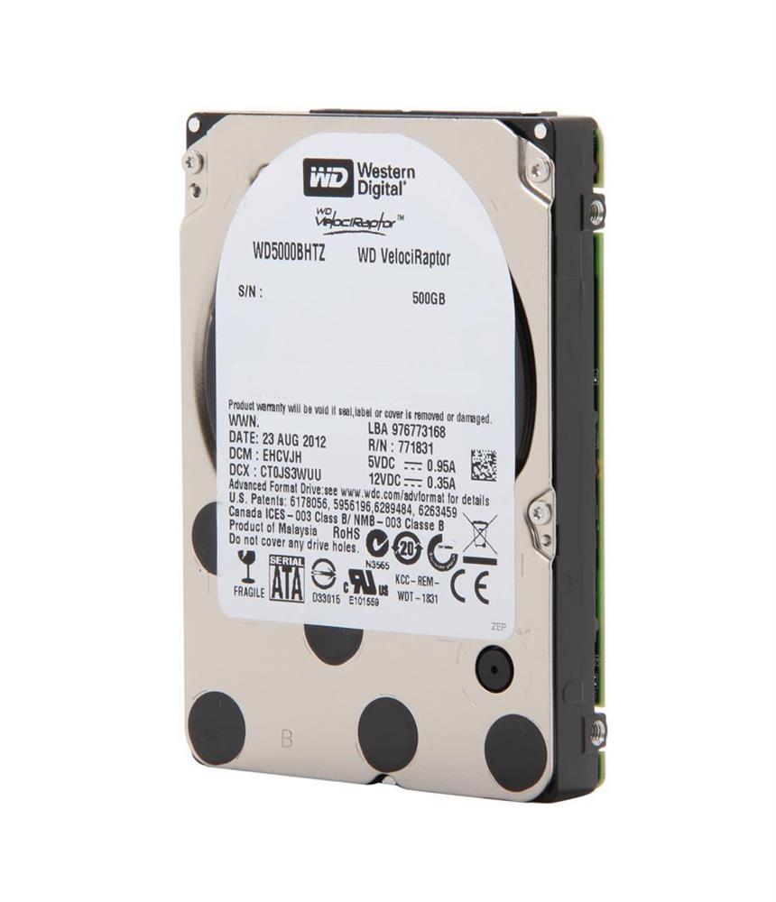 WD5000BHTZ-04JCPV1 Western Digital VelociRaptor 500GB 10000RPM SATA 6Gbps 64MB Cache 2.5-inch Internal Hard Drive