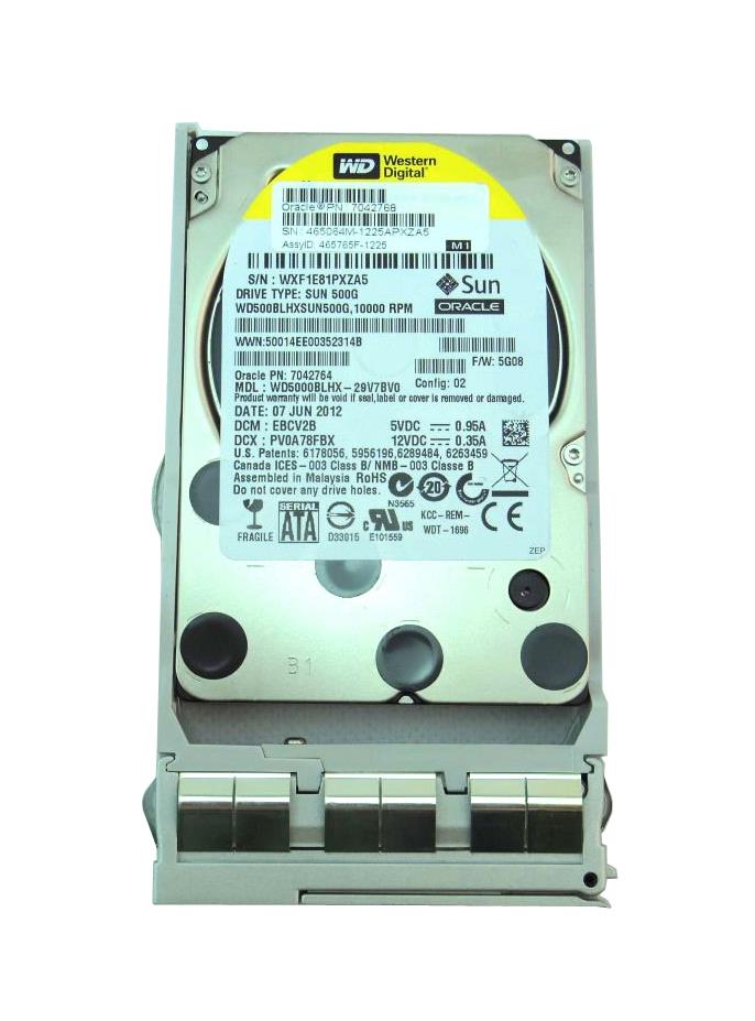 WD5000BLHX-29V7BV0 Western Digital VelociRaptor 500GB 10000RPM SATA 3Gbps 2.5-inch Internal Hard Drive