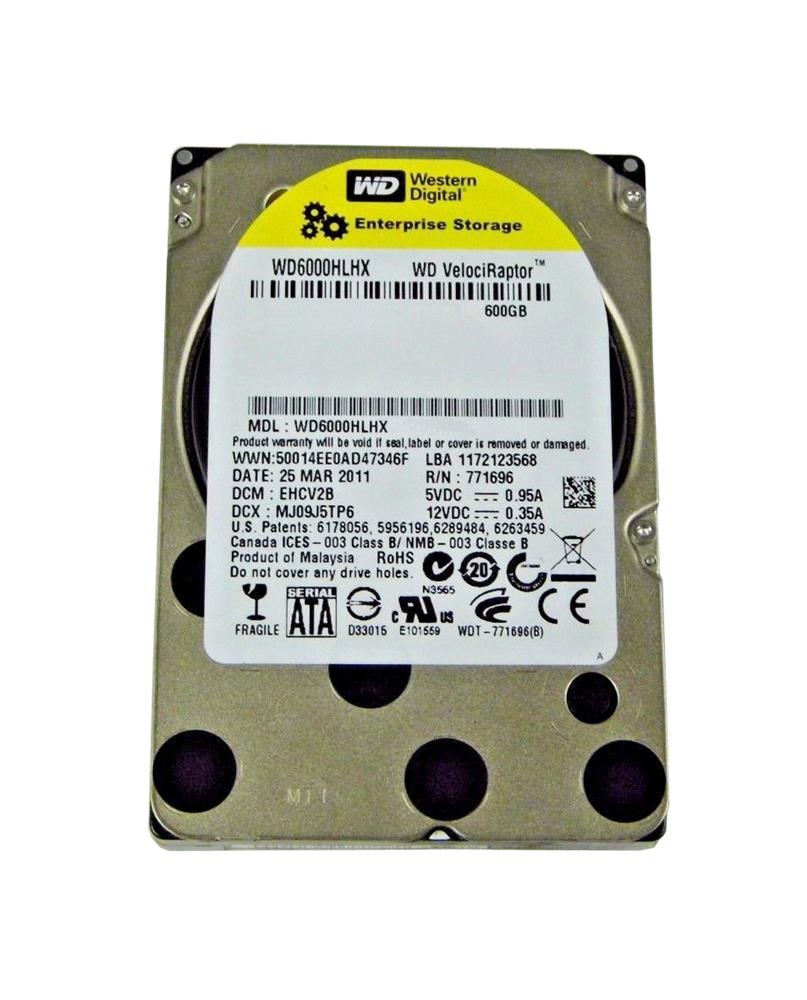 WD6000HLHX-75JJPV Western Digital VelociRaptor 600GB 10000RPM SATA 6Gbps 32MB Cache 3.5-inch Internal Hard Drive